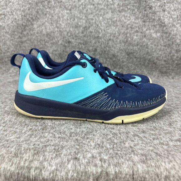 ✅Womens 7.5 Youth 6Y Nike Team Hustle D7 Sneakers Blue Athletic Rubber Sole Shoe - Picture 7 of 13